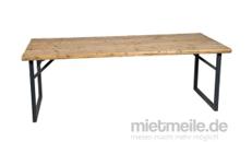Bauholztisch Teredo im Industriedesign / Vintage Look