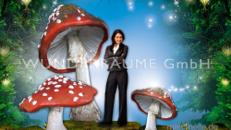 Pilze groß, Pilzset Fliegenpilze (6 Pilze) - WUNDERRÄUME GmbH vermietet: Dekoration/Kulisse für Event, Messe, Veranstaltung, Incentive, Mitarbeiterfest, Firmenjubiläum