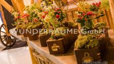 Tischdekoration "Blümchenwiese" - WUNDERRÄUME GmbH vermietet: Dekoration/Kulisse für Event, Messe, Veranstaltung, Incentive, Mitarbeiterfest, Firmenjubiläum