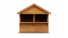 Markthütte aus Holz (3x2m) mieten | Ideal für Weihnachtsmärkte & Events