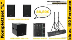 Musikanlage I Tontechnik I Partyanlage I PA Anlage I DJ I Tonanlage I Komplettset "L" Aktiv für bis zu 150 Personen