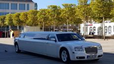 Party Limo Chrysler Weiß Limousine Stretchlimousine Hochzeit Stretch limosine