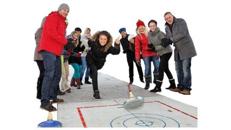 Curlingbahn mieten / Eisstockbahn / Eisstockschießen Verleih / Vermietung