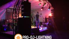 Bühnentechnik - Event/Showbühne - Podesterie - Bühnenbau - Bühnendach - Rundbogen Bühne - Open Air Bühne - Traversen - Bühne für Events aller Art mit Ton- u Lichttechnik mieten