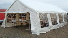 1 Zelt 5 x 8 m 40 qm - 5 Heizoefen - 5 Stehtische - 10 Bierzeltgarnituren