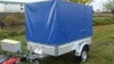 Klock Plananhänger Tieflader 850 kg gebremst / 100 km/h Über 100 Mietanhänger vorrätig