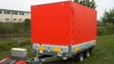 DumDum Hochlader geschlossener Plananhänger - 2000 kg gebremst / 100 km/h