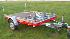 Piewi 1000 kg gebremst mit Stoßdämpfern 100 km/h Motorradanhänger Biketrailer Anhänger 2 Maschinen