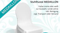 Stuhlhusse weiß für Bankettstühle mit runder Lehne, inkl. Reinigung, Stuhlhussen, Stuhlüberzug, Bankettstuhl