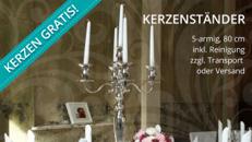 Kerzenleuchter / Kandelaber 5-armig, silber, H:80 cm, Kerzenhalter, Kerzenständer