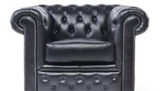 Chesterfield Lounge Sessel schwarz