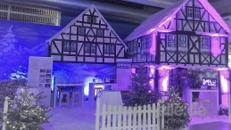 Verkaufshütten, Hütte, Verkaufsstand, Weihnachtsmarkthütte, Weihnachten, Winter, Kulisse, Weihnachtsdorf