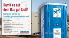 Miettoilette, mobile Toilette, Baustellen WC, Toilettenkabine, Toilettenwagen, DIXI-Klo, das Original, Hygiene, zertifizierte Entsorgung, Endreinigung, Baustellentoilette