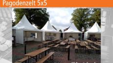 Pagode / Pagodenzelt / Spitzzelt / Zelt 5x5m mieten