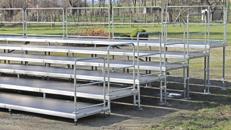 Tribüne – Sitz-Tribüne Sitztribüne mit 6-Stufen und Geländer 12x6m