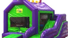 Große KinderHüpfburg Dino Rutsche Neumünster Event Verleih