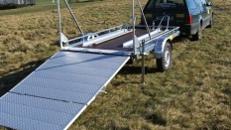 Motorradanhänger 1000 kg gebremsten mit Auffahrrampe 1 bis 2 Motorräder mit 100 km/h