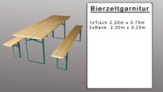 Bierzeltgarnitur mieten - Biertische mieten - Bierbänke mieten