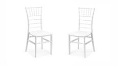 Exklusiver Chiavary Stuhl mieten – Weißer Tiffany Bankettstuhl inkl. Kissen