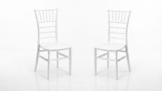 Exklusiver Chiavary Stuhl mieten – Weißer Tiffany Bankettstuhl inkl. Kissen