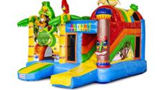 Hüpfburg Hawaii mieten mit der günstigen Wochenendpauschale Hüpfburg Verleih Montabaur