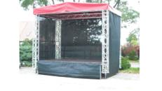 Bühne mit Sattel Dach 4x3 - 12m² für kleine Stadtfest, Präsentation, Events etc.