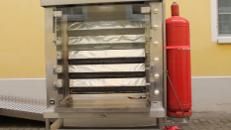 KSF-Hähnchengrill – Propangasausführung Horizontalgrill inkl. 11 Langgabeln mit Verschlüsse - Leistung ca. 27 KW
