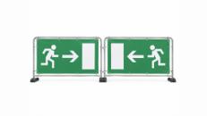 Notausgangsbanner / Sichtschutz / Bauzaunplane / Fluchtwegbeschilderung