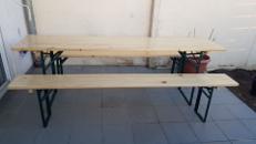 Bierzeltgarnituren 50x220 (1 Tisch + 2 Bänke)