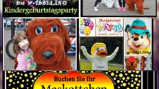 Unser WABBELINO-Maskottchen bringt die Geburtstagstorte