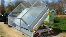 Amerika (doppelachser) Dreiseitenkipper – Hochlader 2.700 kg gebremst E-Pumpe + Notpumpe doppelachser – 100 km/h