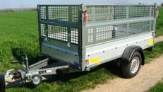 TAKE THAT (einachser) Offener Kastenanhänger mit Laubgitteraufsatz 1300 kg / 100 km/h
