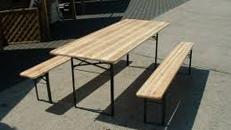 Bierzeltgarnituren 2,20m Lang und mit 0.70m breiten Tisch