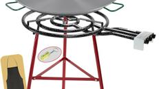 Paella-Set Paella-Brenner-Set Butangas 70 cm Paella-Pfanne 90 cm Gasregler Schlauchhalterung