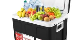 Minikühlschrank Kühlbox 45L elektrisch 12V 230V Anschluss 6°C bis 50°C für Auto & Steckdose