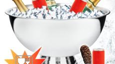 Sektschale Champagnerkühler Früchtekühler Edelstahlschale Getränkekühler Sektkühler Weinkühler