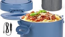 Thermobehälter 1000 ml elektrische Lunchbox Speisenwärmer Warmhaltebehälter 3 in 1 12V/24V/220V