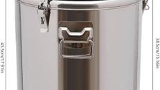 Transportbehälter Thermobehälter 32L für Speisen Getränke Profi Gastro Edelstahl seitliche Griffe