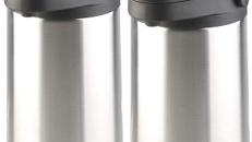 Vakuumisolierkanne 2 x 5 L Isolierkanne Pumpkanne 2er-Set Kaffeekanne doppelwandig mit Pumpsystem