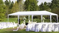 Hochzeitszelt Gartenpavillon faltbares Partyzelt Pavillon 3 x 9 m 27 qm wasserdicht 8 Wände