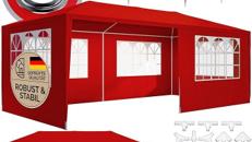 Festzelt 3 x 6 Festivalzelt Partyzelt Gartenzelt Pavillon UV-Schutz 18 m² Dachösen Fenster