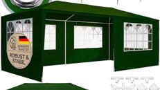 Festzelt 3 x 6 Festivalzelt Partyzelt Gartenzelt Pavillon UV-Schutz 18 m² Dachösen Fenster