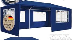 Festzelt 3 x 6 Festivalzelt Partyzelt Gartenzelt Pavillon UV-Schutz 18 m² Dachösen Fenster