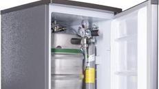 Zapfanlage Bierzapfanlage Silber max. 30 L Fässer mit Zapfsäule Uhr Co² Keg Profigerät Gastro