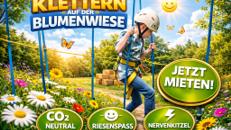 Klettern auf der Blumenwiese – der mobile Kinderhochseilgarten - Frühlingserwachen - Gartenschaus
