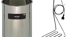 Saftfass Edelstahlfass Pasteurisierer Saft 65 Liter mit Tauchsieder und Edelstahl V2A Zapfhahn