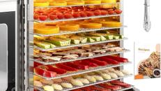 Dörrgerät trocknen entsaften von Obst Früchten Gemüse u.a. Edelstahl 500 Watt 10 Stufen 30-90°C