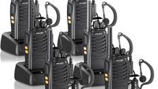Funkgeräte Walkie-Talkies Haedset 6er-Pack verbessert Version lizenzfrei 16-Kanal 3-5 km Reichweite