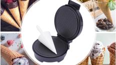 Hörnchenautomat Waffelkegel-Maker für hauchdünne Waffeln 1200 W elektrisch Ø20cm elektrisch Waffel