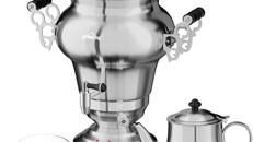 Teemaschine elektrisch Wasserkocher Teekocher Samoware Edelstahl 1850Watt 5 L + 1,6 L Teekannen Set